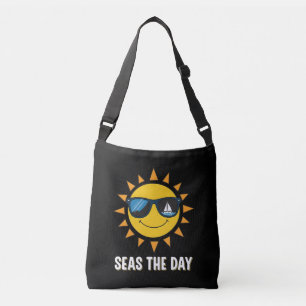Cute Smiling Sun Sunglasses Seas The Day Crossbody Bag