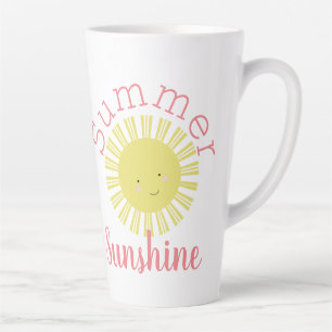 Cute Smiling Sunshine Summer Latte Mug