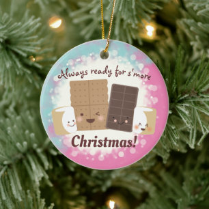 Cute smores baking bakery sweets Christmas Ceramic Ornament