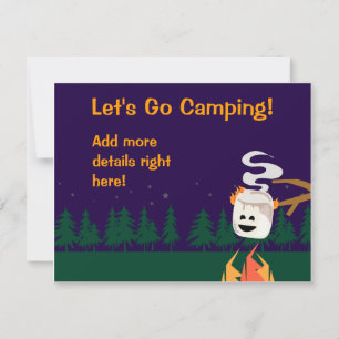 Cute Smores Camping Trip or Party Invitation