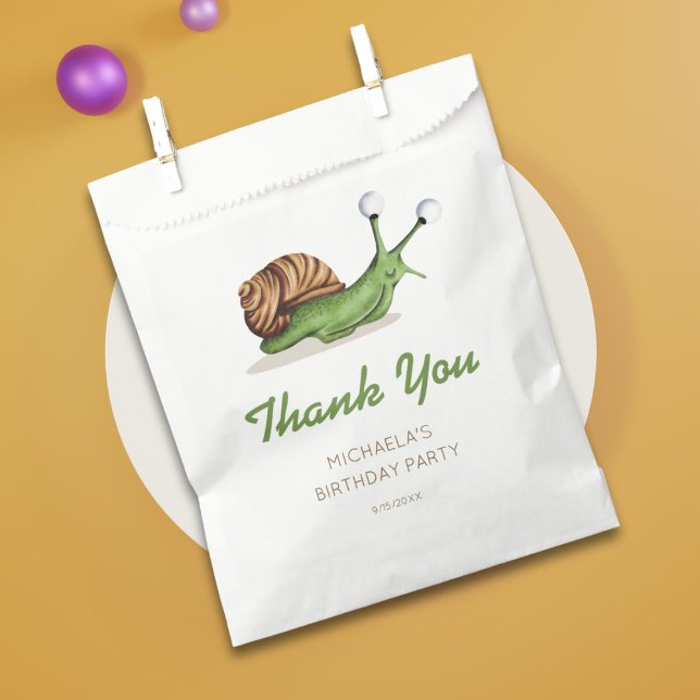 Cute Snail Birthday Favour Bag (Creator Uploaded)