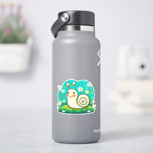 Cute snail cartoon sticker