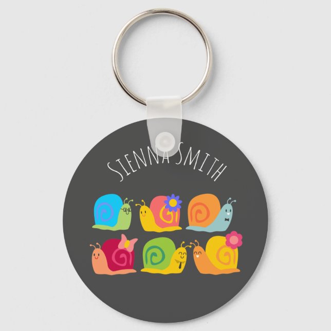 Cute snail children's design key ring (Front)