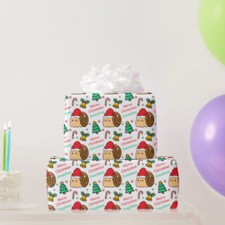 Cute Snail Christmas Tree Holidays Wrapping Paper