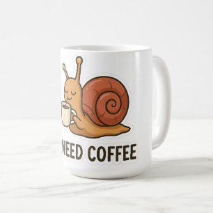 Cute Snail Coffee Sticker Mug
