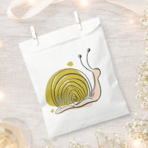 Cute Snail Favor Bag