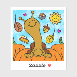Cute Snail Happy Thanksgiving Vinyl