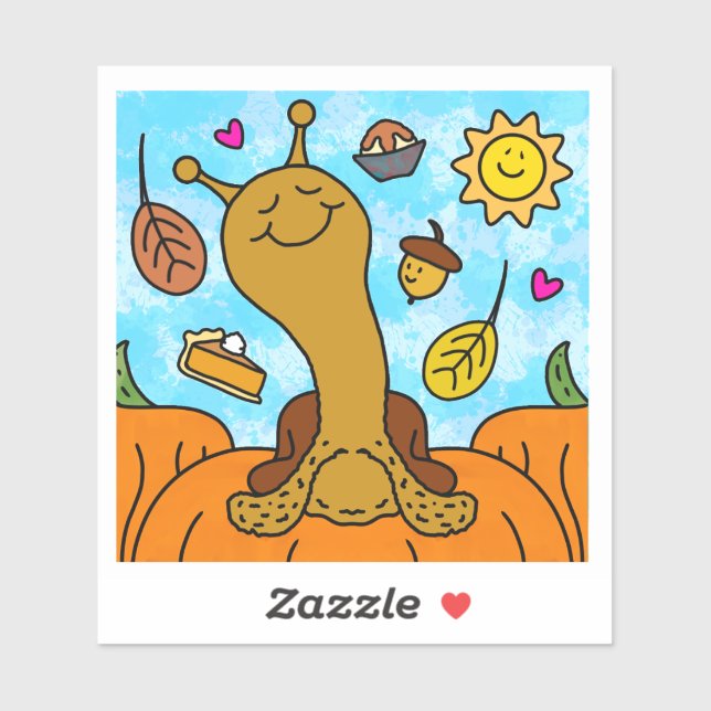 Cute Snail Happy Thanksgiving Vinyl (Sheet)