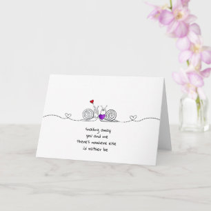 Cute Snail Love Card - "You and Me" Romantic