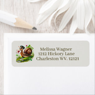 Cute snail mail mailing  return address label