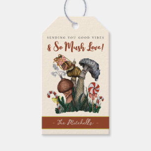 Cute Snail Merry Mushroom Christmas Gift Tags
