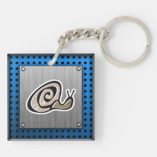 Cute Snail; Metal-look Key Ring