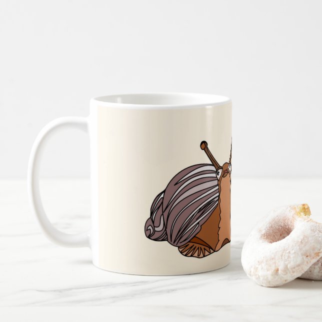 Cute Snail Mug - Customisable (With Donut)