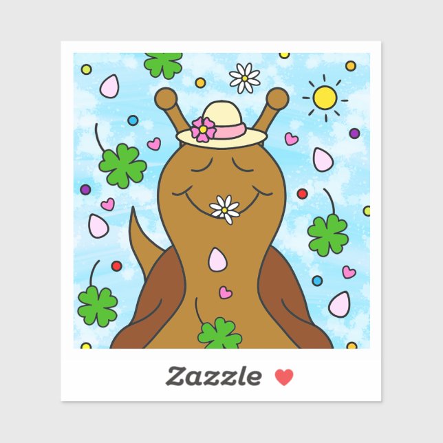 Cute Snail St Patricks Day | Vinyl Sticker -- (Sheet)