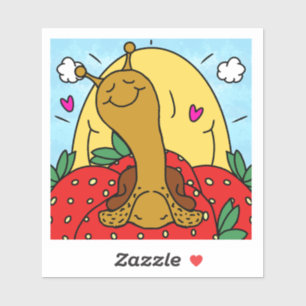 Cute Snail Strawberries And Summer Sunshine Smiles