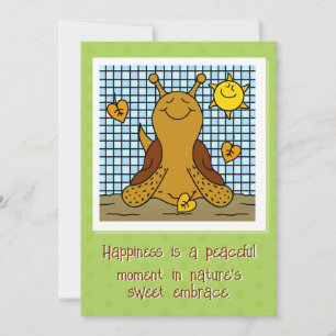 Cute Snail Sunshine And Leaf Mosaic Happy Fall Card