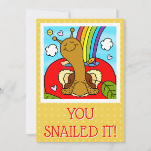 Cute Snail Teacher Thank You  Card