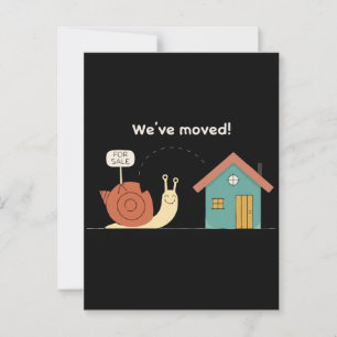 Cute Snail "We've Moved" Funny New Home Announceme Postcard