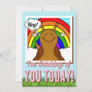 Cute Snail With Rainbow Snail-Tastic Day    Card