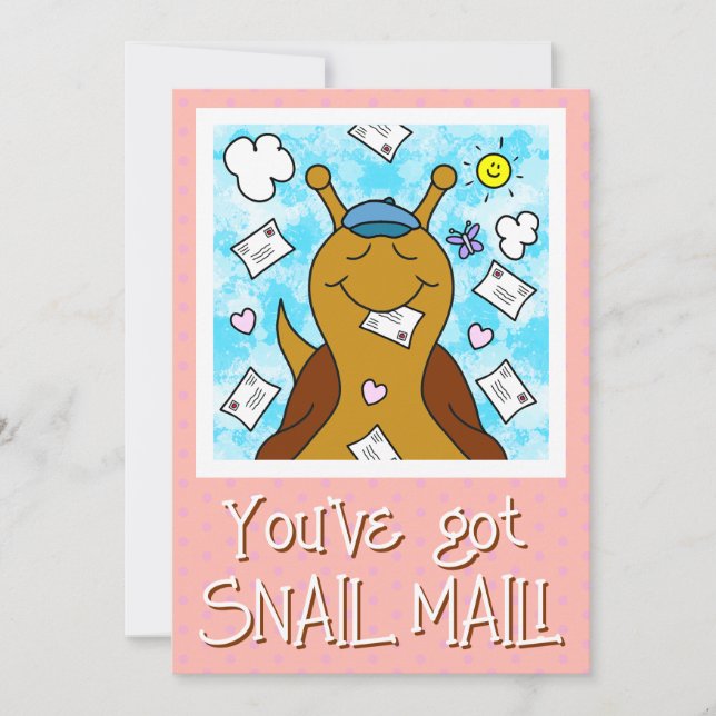 Cute Snail You’ve Got Mail Greeting  Card (Front)