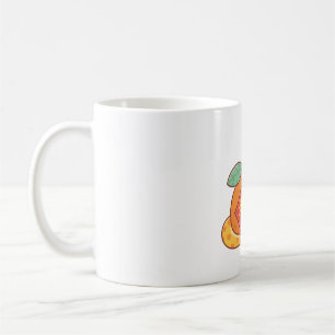 Cute Snake Curl Around Orange Good Fortune Coffee Mug
