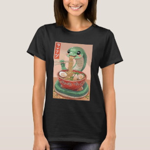 Cute Snake Eating Ramen Noodle Japanese Asian Food T-Shirt
