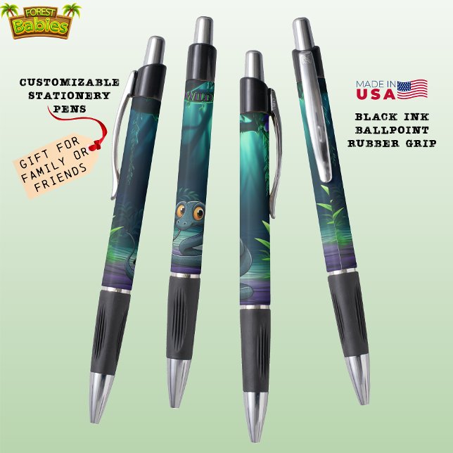 Cute Snake Endangered Reptile Wildlife Animal 🐍🎁 (Cute Indigo Snake Endangered Reptile Nature Wildlife Animal, Whimsical Serpent ForestBabies Pen 🐍🎁)