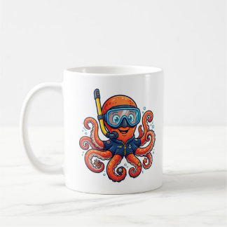 Cute Snorkeling Octopus - Ocean Explorer Coffee Mug