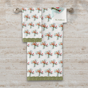 Cute Snow Angel Girl Bath Towel Set