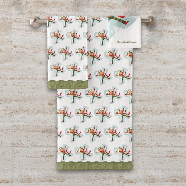 Cute Snow Angel Girl Bath Towel Set (Creator Uploaded)