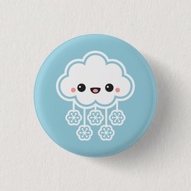 Cute Snow Cloud 3 Cm Round Badge (Front)