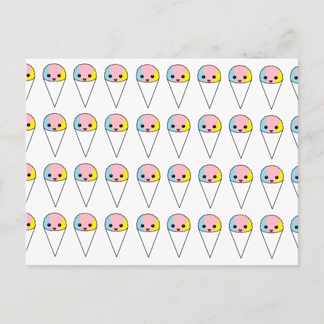 Cute Snow Cones Postcard (Front)