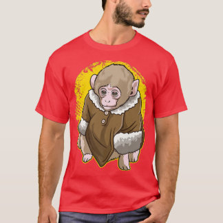 Cute Snow Macaque Monkey Wearing A Coat Meme T-Shirt