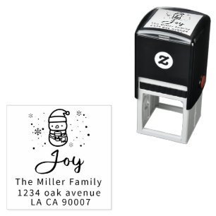 Cute snow man Merry Christmas holidays Self-inking Stamp