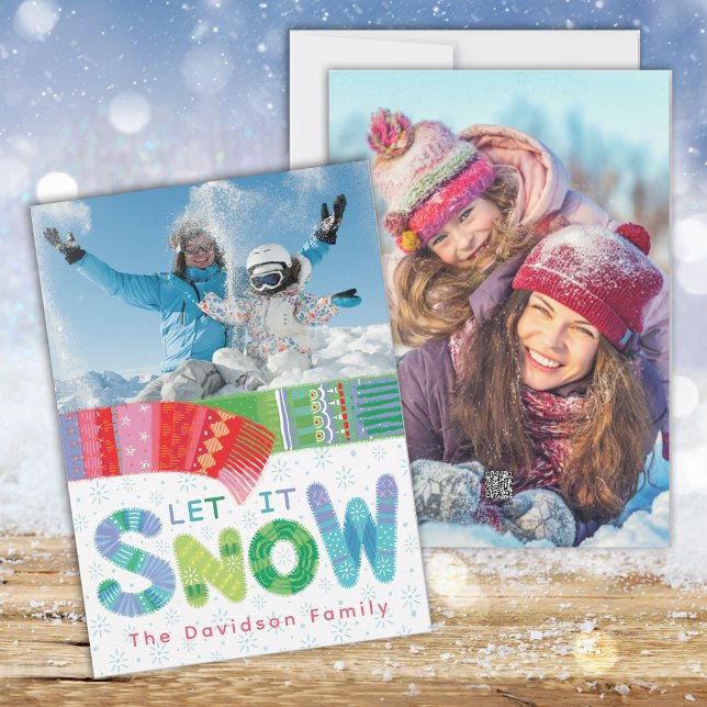 Cute Snow Photo Holiday Cards (Creator Uploaded)