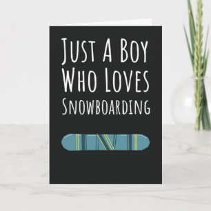 Cute Snowboarder Cards For Boys Kids Winter Sports