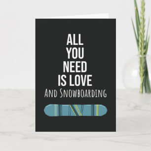 Cute Snowboarding Cards Snowboarder Winter Sports