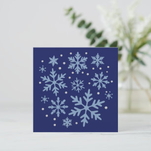 Cute Snowflake Christmas Winter Holiday Cosy Xmas  Invitation