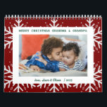 Cute Snowflakes Red Christmas Photo | Gift Calendar<br><div class="desc">Introducing our Custom Cute Snowflakes Christmas Photo Red Calendar! This unique and personalised calendar is designed to bring joy and memories to your home throughout the year. Featuring a cherished photo of kids for each month, this calendar beautifully showcases your favourite moments, making it a perfect gift for family and...</div>