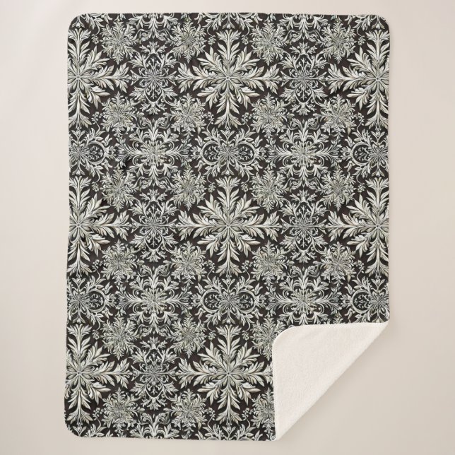 Cute snowflakes sherpa blanket (Front)