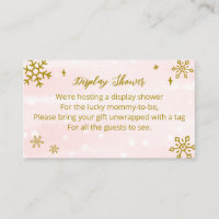 Cute Snowflakes Winter Baby Shower Display Shower