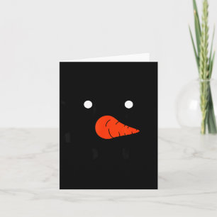 Cute Snowlady Snowman Face Christmas Matching Fami Card