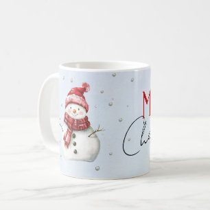Cute snowman and snow Christmas  Coffee Mug