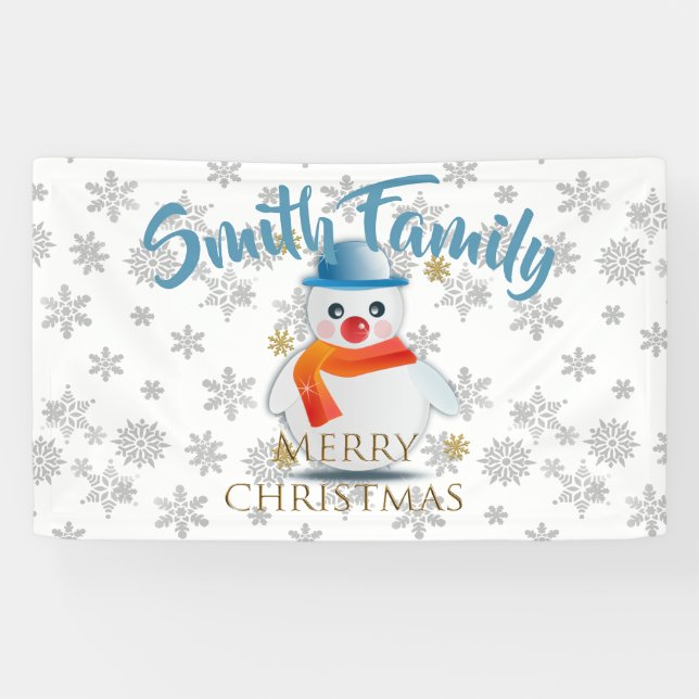 Cute Snowman Banner (Horizontal)