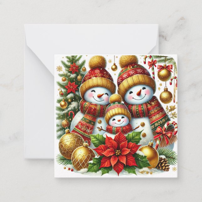 Cute Snowman Card (Front)