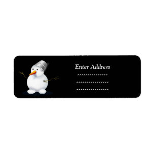 cute snowman Christmas  address label Sticker