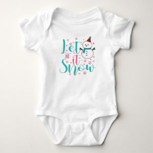 Cute Snowman Christmas Baby Bodysuit