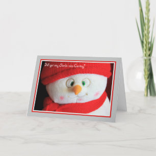 Cute Snowman Christmas Card