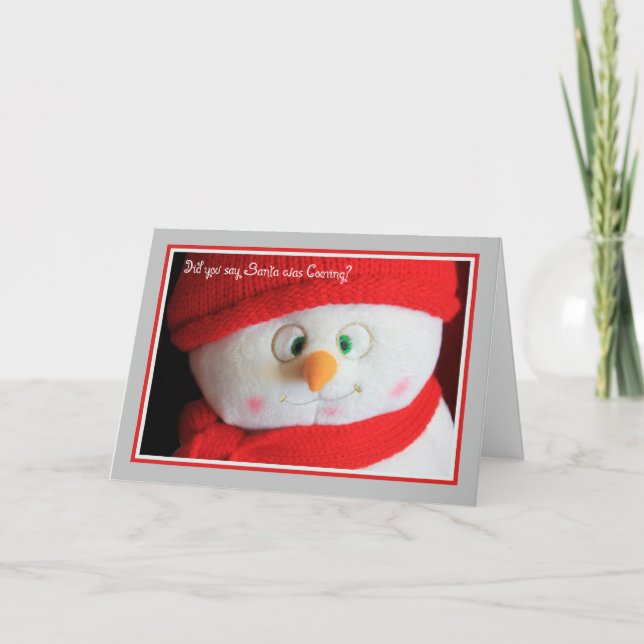 Cute Snowman Christmas Card (Front)