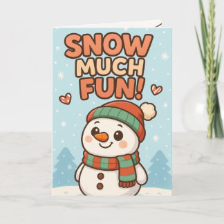 Cute Snowman Christmas Card
